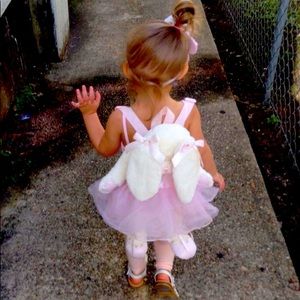 Bunny Ballerina ballet dance small backpack